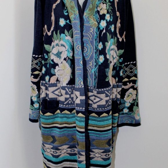 Johnny Was Sweaters - COPY - NWT Johnny Was Biya Workshop JW Embroidered Nimue Duster Cardigan Sweate…